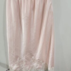 Vtg Christian Dior Pink Satin Lace Slip 24" Size Med EUC